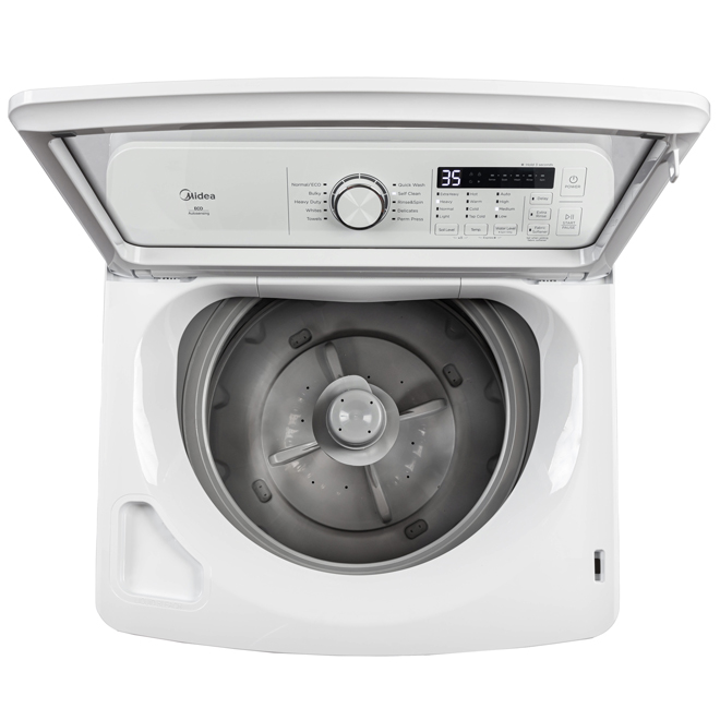 Midea 4.7-ft³ Stainless Steel White Top Load Washer
