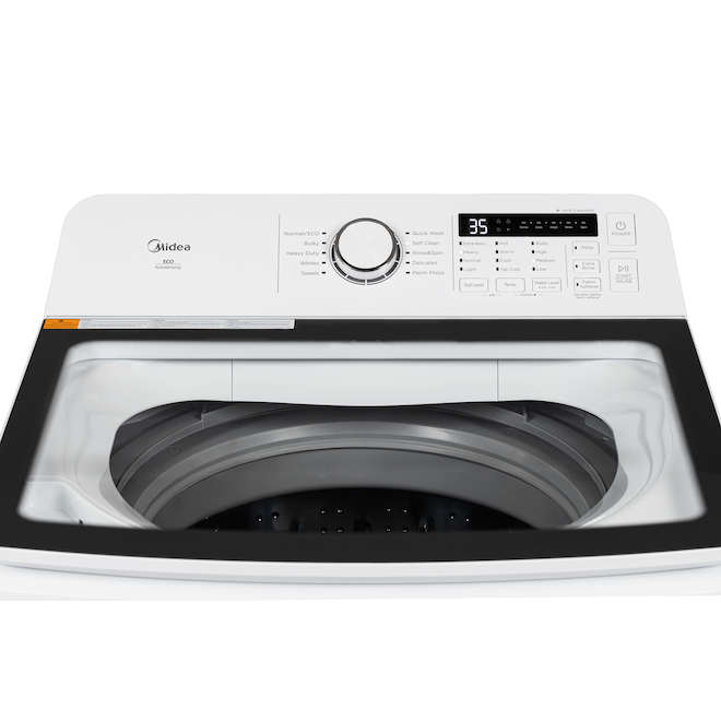 Midea 4.7-ft³ Stainless Steel White Top Load Washer