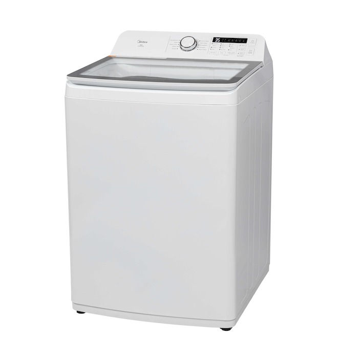 Midea 4.7-ft³ Stainless Steel White Top Load Washer