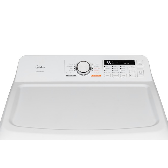 Midea 7-ft³ Sensor Dry White Electric Dryer