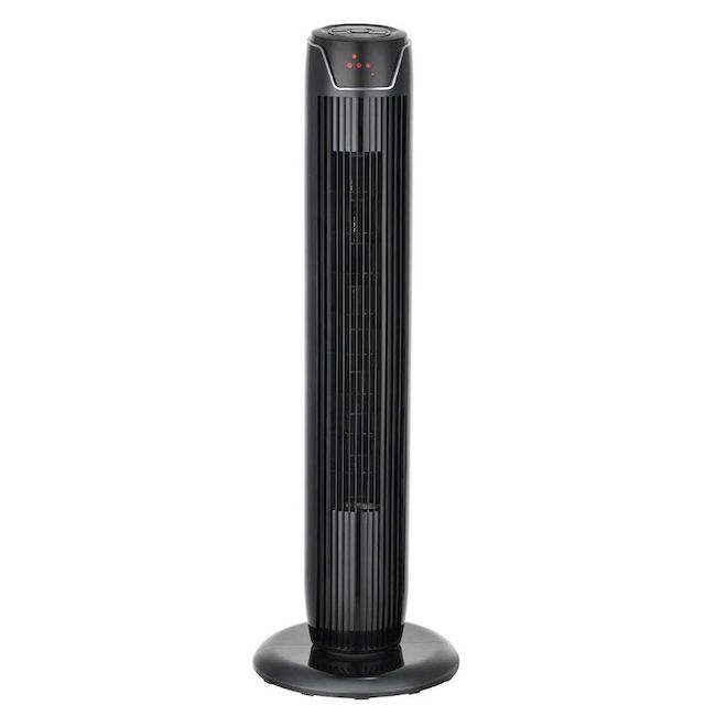 VALU+ Tower Oscillating Fan 36-in with Remote - Black