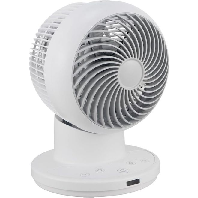 Midea Oscillating Desk Fan 6-in with 3 Speeds - White