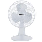 VALU+ Oscillating Desk Fan 12-in 600 CFM with 3 Speeds - White