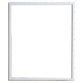 Fenêtre coulissante horizontale Gentek, acier et PVC, blanche, cadre en vinyle de 3 3/8 po d'épais