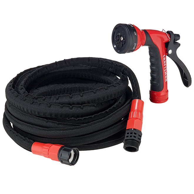 Craftsman | Expanding Garden Hose - 50-Ft - Black And Red | Rona