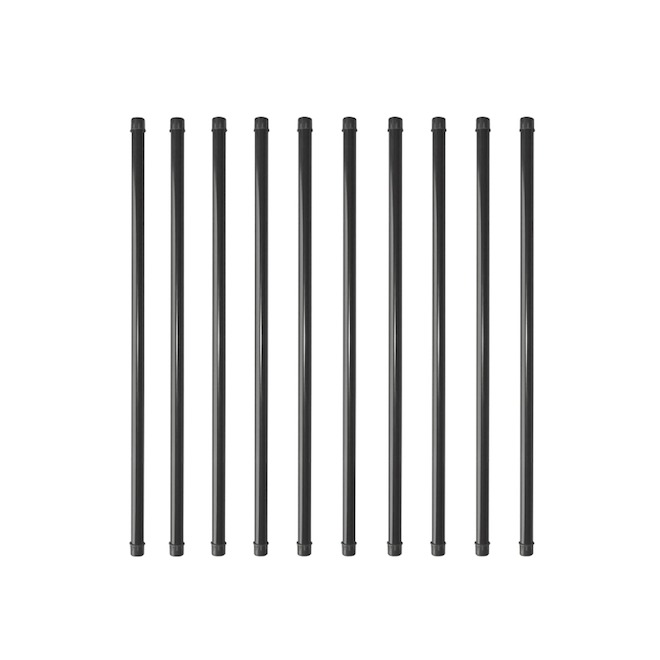 RONA Round Bars for Railing Classic Style in Black Steel - 3/4 x 26-in - Pack of 10