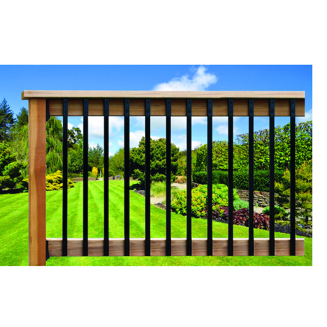 RONA Rectangular Bars for Railing Classic Style in Black Steel - 3/4 x 32-in - Pack of 10