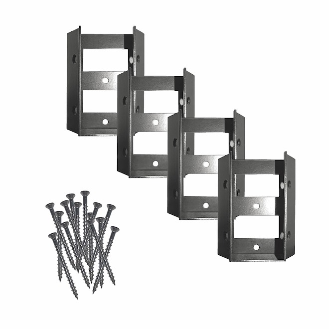 Connect Rails Connector RONA Rail Connectors in Steel for Deck Rails - Pack of 4 RPL-RCS4PK | RONA
