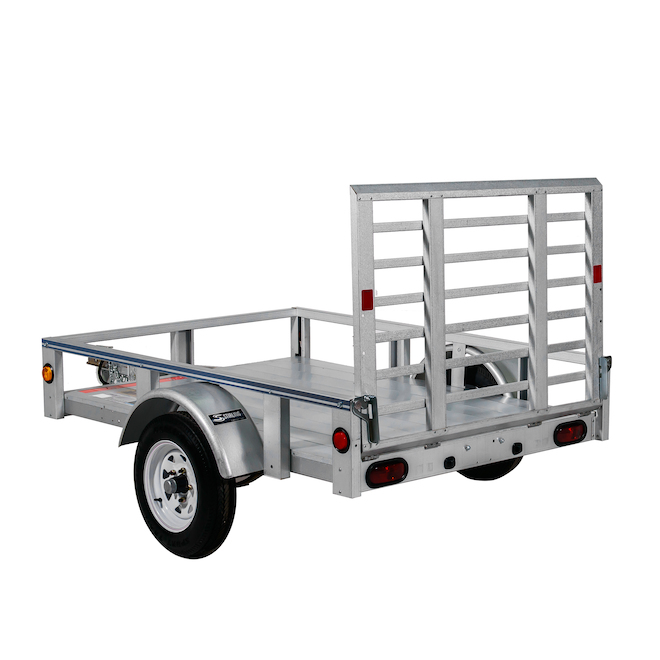 Stirling Trailers Steel Utility Trailer 4-ft x 6-ft with Ramp Gate