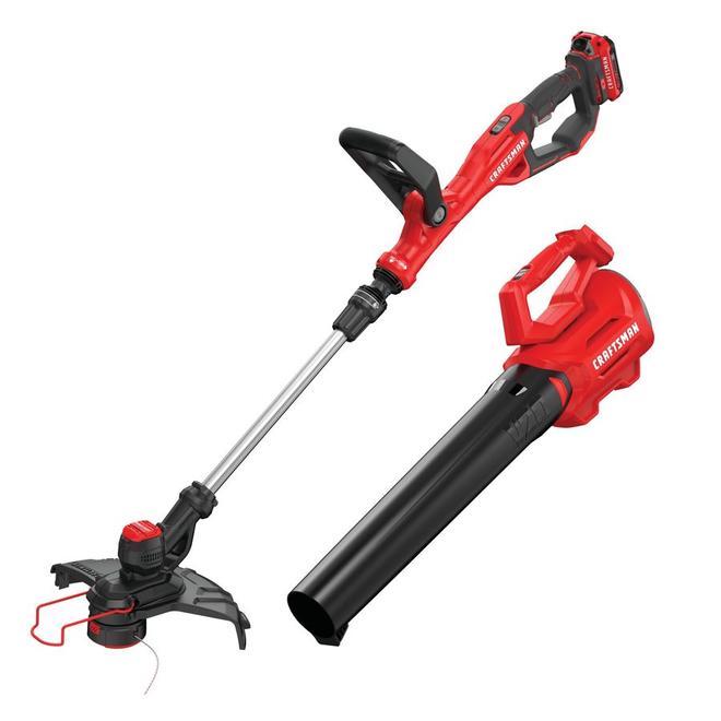 Craftsman V20 Trimmer and Blower Kit - 20-Volt - Lithium-Ion Battery - 13-in Cutting Swath