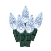 Jeu de 200 lumières, intérieur/extérieur, DEL C6, blanc pur