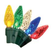 Jeu de 200 lumières, intérieur/extérieur, DEL C6, multicolore