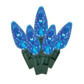 Jeu de 200 lumières, intérieur/extérieur, DEL C6, bleu