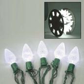 Jeu de 200 lumières, intérieur/extérieur, DEL C7, blanc froid