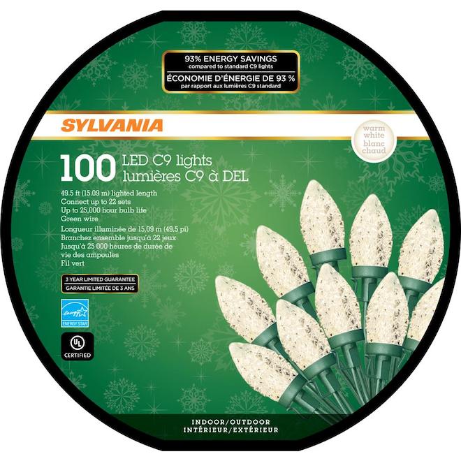 Sylvania Light Set - 100 C9 LED Lights - Warm White
