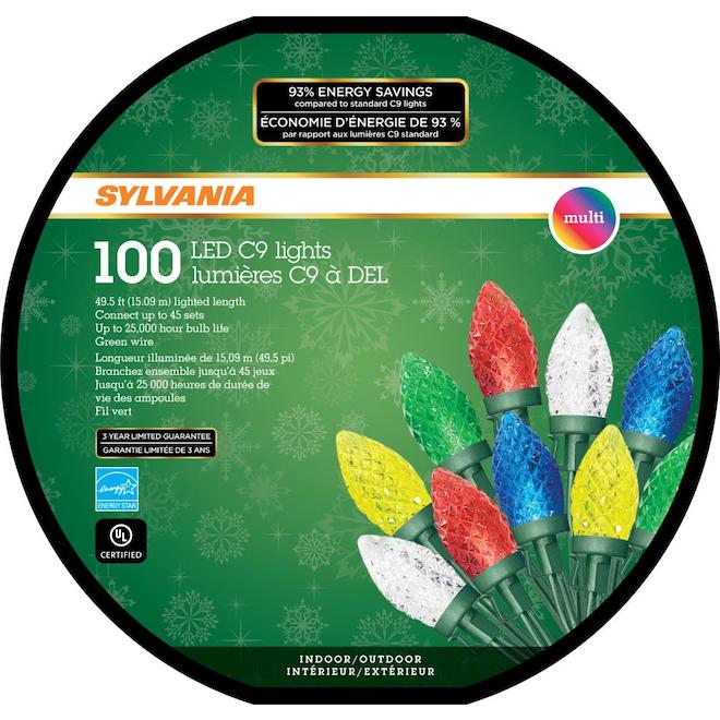 Sylvania Light Set - 100 C9 LED Lights - Multicolour