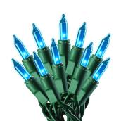 Sylvania 200-Count 48-in Constant Blue Mini-LED Christmas String Lights