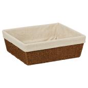 Panier de rangement en corde de parchemin, moyen, 16 l, brun