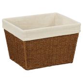 Panier de rangement, corde de parchemin, moyen, 15,7 l, brun
