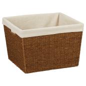 Grand panier de rangement en corde de parchemin, 32 l, brun