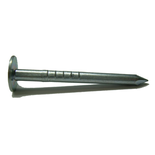 Duchesne Large-Head Roofing Nails - 2D x 1-in L - Galvanized Steel - 150 Per Pack