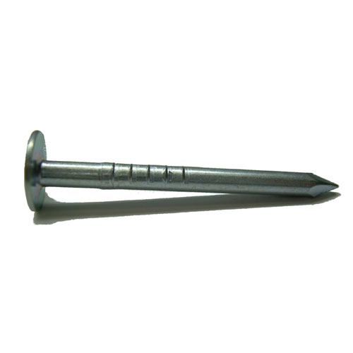 Duchesne Large-Head Roofing Nails - 3D x 1 1/4-in L - Electro-Galvanized Steel - 125 Per Pack