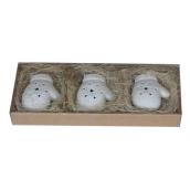 Ornement de Noël, mitaines en porcelaine, blanc, 3/pqt