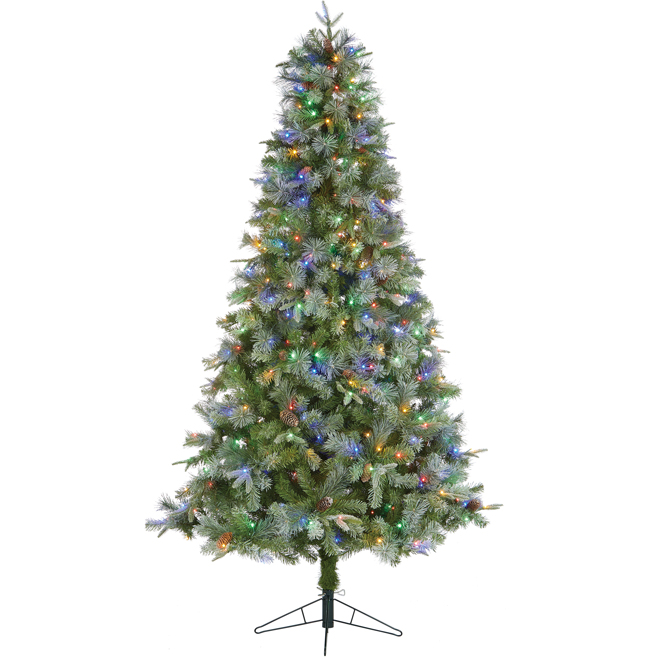 Holiday Living 7.5-ft Pre-Lit Artificial Christmas Tree with 450 Multicoloured LED Lights