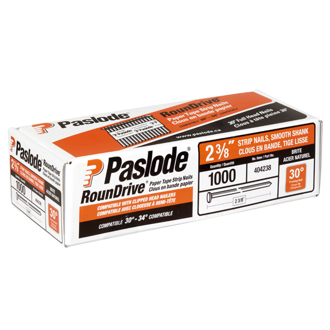 Paslode Metal Framing Nails - Smooth Shank - Round Head - 2 3/8-in L x 0.113-in dia - 1000-Pack