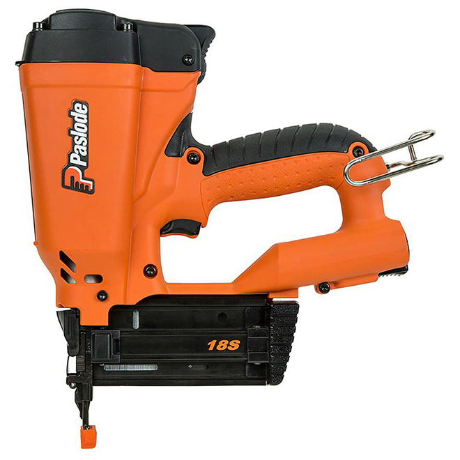 Paslode 18-Gauge Cordless Brad Nailer with Battery and Charger - Reversible Belt Hook - No Mar Tip