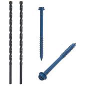 Buildex Tapcon 1/4 x 2-1/4" Slotted Hex Head Concrete Anchor in Blue - 225pc