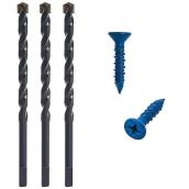 Buildex Tapcon1/4 x 3-1/4" Slotted Hex Head Concrete Anchor in Blue - 150pc