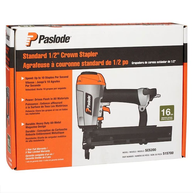 Paslode Standard Crown Stapler 1/2-in 16-Gauge