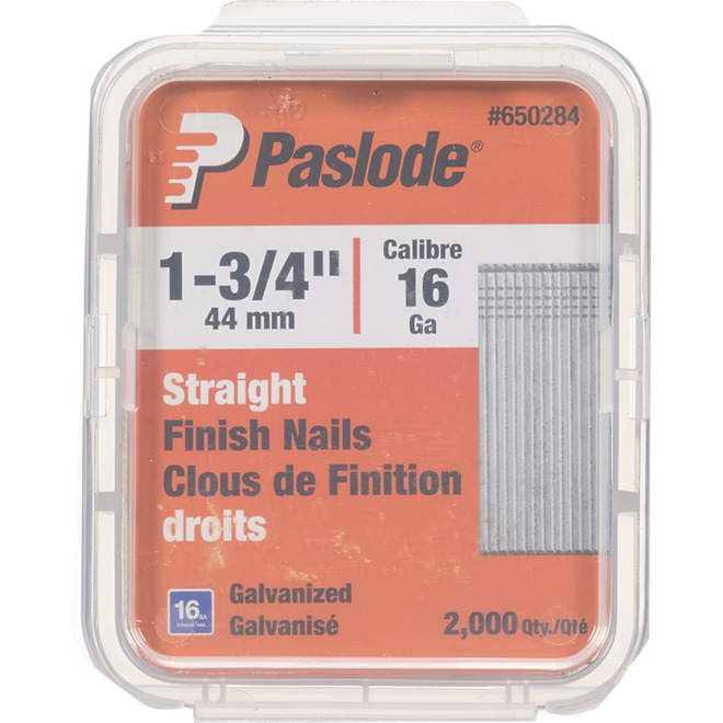 Paslode Straight Finishing Nails 16-gauge 1 3/4-in - Box of 2000