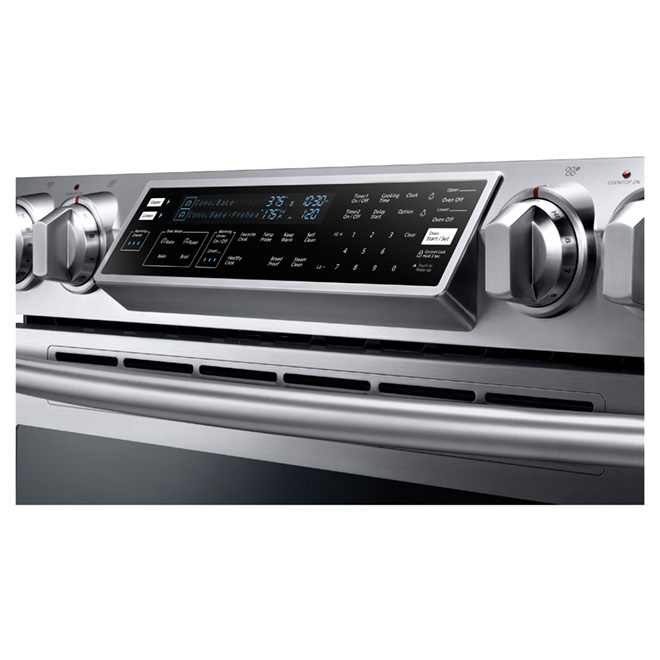 SAMSUNG SlideIn Electric Convection Range 5.8 cu. ft. NE58F9710WS RONA