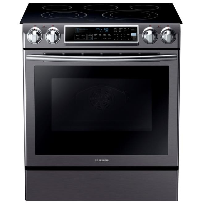 Samsung 30in 5.8cu ft Electric Range with SelfCleaning Convection Oven (Black Stainless Steel