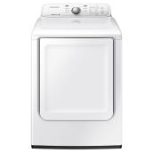 Electric Dryer with 8 cycles - 7.2 cu. ft. - White