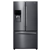 French-Door Refrigerator - 36" - 24.6 cu. ft. - Black Steel