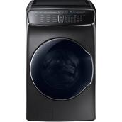 Samsung Front-Load Electric Washer with FlexWash - 6.9-cu ft - Black Steel