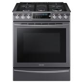 Cuisinière au gaz encastrable, 5,8 pi³, acier noir