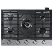 Samsung - Gas Cooktop - 59,000 BTU - 5 Burners - 30" - Stainless Steel