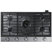 Samsung 36-in 5-Burner Gas Cooktop - 59,000 BTU - Stainless Steel