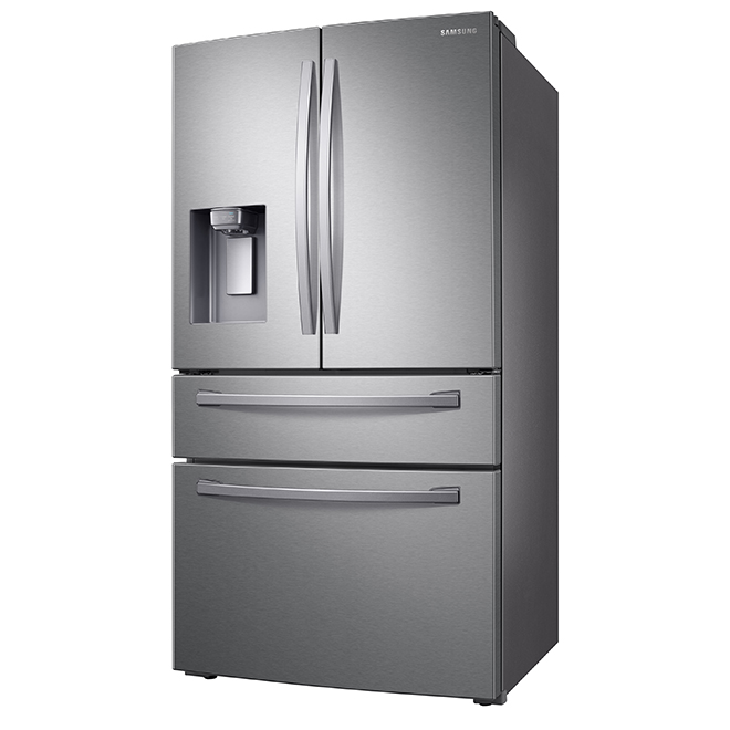 Samsung Premium Bottom Freezer Refrigerator - 4 Doors - Wi-Fi Enabled - 36-in - 28-cu ft - Stainless Steel