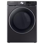 Samsung Smart Electric Dryer with Steam Sanitize+ - 7.5-cu ft - Black Stainless Steel
