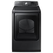 Samsung 7.4 Cu.Ft. Electric Dryer with Steam Sanitize+ in Black Stainless Steel