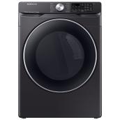 Samsung 7.5 cu.ft. Smart Electric Dryer with Steam Sanitize+ in Black Stainless Steel