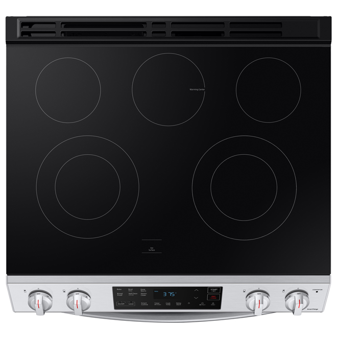 Cuisinière électrique encastrable Samsung, connectivité Wi-Fi, commandes  vocales, 30 po, 6,3 pi³, acier inoxydable