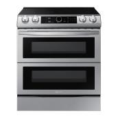 Samsung Air Fry True Convection 30-in 6.3 cu. ft. Stainless Steel Slide-in Range with Flex Duo