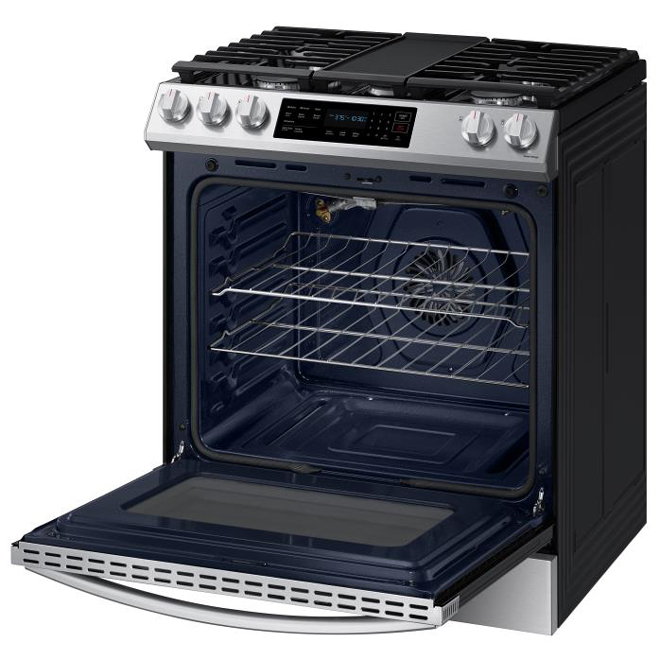 Cuisinière à gaz encastrée de Samsung, convection, 6,0 pi³, acier inoxydable