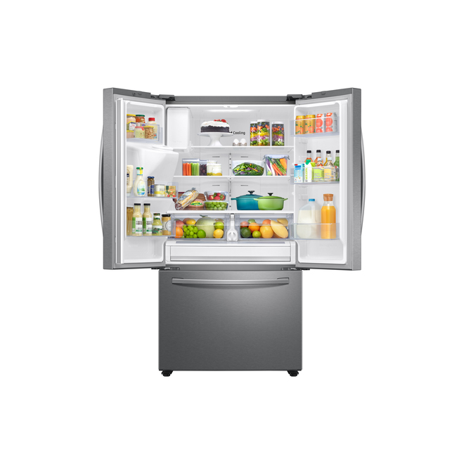 Smart French-Door Refrigerator Samsung - FamilyHub - 26.5-cu ft - Stainless Steel